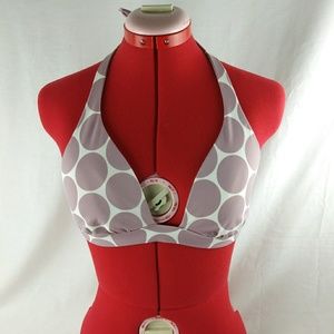 Victoria's Secret polka dot halter swim top